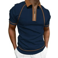 Muška košulja Golf majica Retro Color Contrast na otvorenom ulični kratki rukavi Dugme-Down Odjeća za