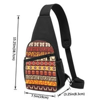 Crossbody torba za prsa, retro misteriozni plemenski stil uzorak za rezanje uzorka odrasli ruksaci ramena
