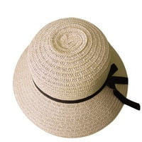 Diskete Diskete Ženske žene Slamne plaže Sunce Summer Hat Bež široki BRIM, bež