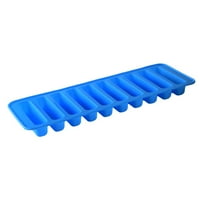 Ledene kocke ladice dugim tankim štapićima uklapaju sportsku bocu za vodu, a proizvođač sladoleda, plavo