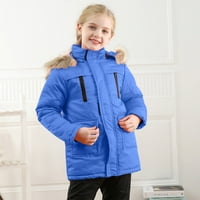 Girls Coats & Jackets Dječji dječaci Djevojke Zimski zadebljani kaput sa džepnim jaknama s kapuljačom