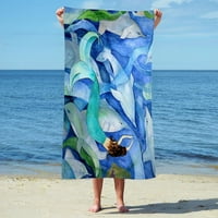 Cafepress - Delfini i sirena Party - Veliki ručnik za plažu, mekani ručnik od 30 x60 sa jedinstvenim