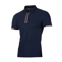 Muška majica kratkih rukava Zip Casual Slim Fit Classic Athletic Golf Planinarenje Top Basic Tee Pulover T bluza