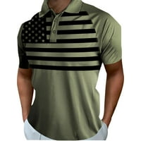 Muška majica Ležerna stilski proljetni i ljetni modni labavi rever sa zatvaračem 3D digitalni ispis