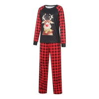Canrulo Holiday Božić Family Pajamas Podudaranje postavljenih moosa Xmas PJS za parove i djecu za spavanje