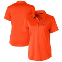 Ženski sekač i Buck Orange Cincinnati Bengals Backback Logo Prospect Teksturirani rastezanje Polo