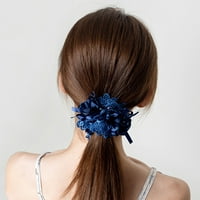 CXDA Fau Pearls Sweet Elegantna kosa kravata mreža čipka za cvijet Dekor za kosu
