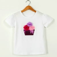 Pimfylm Girls Tees Loose Fit Girls 'kratki rukav za majicu The Tee Majica Hot Pink 4- Godine