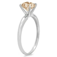 0,5ct okrugli rezani šampanjac simulirani dijamant 14k bijeli zlatni godišnjica za angažman prsten veličine