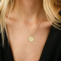 Početna ogrlica zlato za žene 14K zlato napunjeno CZ Početno privjesno ogrlica za žene tinejdžerske