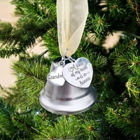Dido božićni memorijal viseći bell anđeo krilo krilo srebrno zvono a mog srca je na nebu božićno stablo