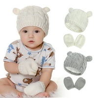 Park Winter Newborn Winter Beanie Hat Rukavice za dječake za djecu, dječaci za dijete Todler Topli pleteni