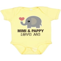 Inktastični mimi i pappy love me slon poklon baby boy ili baby girl bodysuit