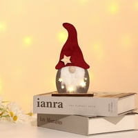 Annuirheih Božićni ukrasi božićna svjetlosna drvena bez lica Santa za unutarnji dekor za zabavu na otvorenom