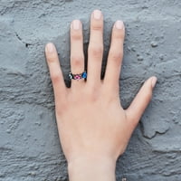 Alamode TK097G- Ženski prsten od nehrđajućeg čelika od nehrđajućeg čelika sa AAA CR-om CZ-a jasno -
