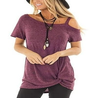 Koaiezne ženske majice dugih rukava modni V ovratnik na vrhu pune boje casual bluzes majica bluze