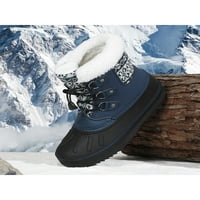 Zodanni Kids Winter Cipele Povucite na srednji-teleći boot okrugli nožni čizme Djevojke Toddler Plišana