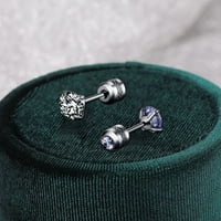 Chaolei titanijumski elegantni okrugli cirkonske minđuše za sitne igle od nehrđajućeg čelika za obložene