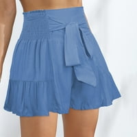 NSENDM PLUS Skraćene kratke hlače Ženske ljetne kratke hlače za visoko struku s preklopljenim HEM-om