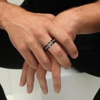 Prstenovi od nehrđajućeg čelika za muškarce Žene Srebrno zlato crna muška prstena hladnih muških prstena za prstenje lanca prsteni za prstenje modne tjeskobe veličine 7-13