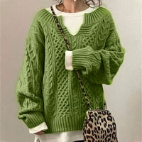 Viikei pleteni džemper ženski pulover džempere za žene kornjače od čvrstog dugih rukava