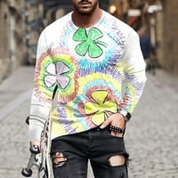 Sokhug New Saint Patrick Fals Fashion Muška majica s dugim rukavima Labavi okrugli vrat Top Bluzes