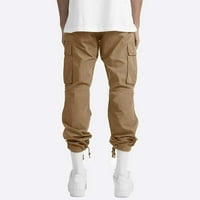 Teretne hlače QuCoqpe, kruti povremeni džepovi na otvorenom ravno tipom fitness hlače za hlače Hlače