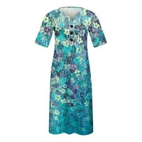 MAFYTYTPR Ljetne haljine za ženska plaćanje veličine Ženska haljina s kratkim rukavima s kratkim rukavima