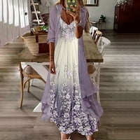 Sdjma Maxi haljina za žene, ljetna casual dva set vjenčanica plus veličine elegantna cvjetna boho plaža