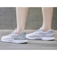 Ženske tenisice cipele za cipele platforme hodanje cipele za žene otporne na modnu tenisicu za klizanje čipka gore siva 5.5