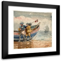 Winslow Homer Crni moderni uokvireni muzej umjetničko otisak pod nazivom - Povratak, Tynemouth