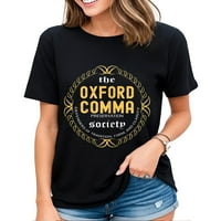 Smiješna gramatika NERD Womens majica Oxford Comme Socion Socions Casual kratkih rukava Crna 3x-velika