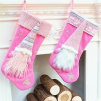 Julam Božićna čarapa Santa Claus Viseće poklon torbe za ukrašavanje kaminskog drveća