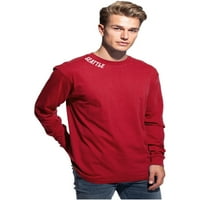 Daxton Premium Seattle muškarci dugih rukava majica ultra mekani srednje težine pamuk, crvena tee bijela