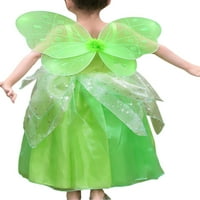 Princeze haljine za djevojke prerušiti se Tinkerbell Fairy haljina Little Girls Fancy Costume Elf Wing Cosplay haljina Performanse za božićnjak