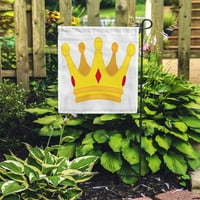 Žuti autoritet Zlatni kruni crtani nakit za kuću za zastavu u monarch klasu za zastavu Dekorativna zastava Kuća baner