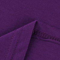 Ženski radovi vrhovi kratkih rukava izvlačenja bluza svjesnost dojke, pisma majica za ispis majica u listopadu Purple XXL