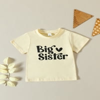Sestra odijela za mališana velika sestra mala tee sestra grafička ljetna odjeća koja odgovara majici bluza