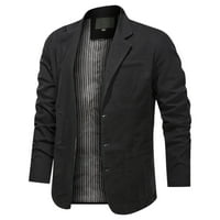 ManXivoo Jakne za muškarce Muške modne jednostavne kamuflažne džepove Cardigan odijelo Botton džemper jakna Muški sportski kaputi i bluže crne boje