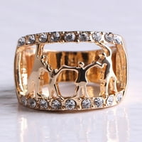 Yubnlvae prsten rukom u ručnom prstenu nakit za prstenje za tinejdžerske djevojke Par zagrljaj narukvice
