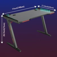 Radni stolni stolni radni stol, ergonomska karbonska vlakna radna stanica tablica Z-u obliku igranja