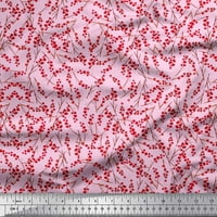 Soimoi pamučna voile tkanina crvene bobice plodovi Ispis tkanine sa širokim dvorištem