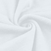 Slatki vrhovi za žene Božićne kratke rukave Ležerne majice Santa Snowflake Funny Print Tops bijeli XL