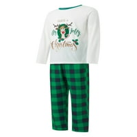 Hirigin božićne pidžame za porodičnu jelenu Plaid Family Božić PJS Usklađivanje set za odmor za spavanje za odrasle djece beba