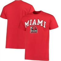 Republička odjeća 527-131-R58- Univerzitet u Miami Athletic Tee, Crveno - 2xL