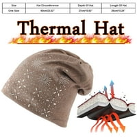 Unise kaps retro grafički ispisani flanel zimske meke utočane toplo izolirane toplotne toplinske zimske glave ugodne stilske pokrivalo