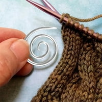 Linyer spiralna kablovska igla za šivanje prediva Diy Crafting Crochet pleteno tkanje ručno izrađenog alata za ručno izrađenu dodatnu opremu Srebro