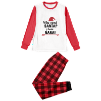 Porodica koja se podudaraju sa božićnim pidžamama postavlja božićne bivole plaćene pruge ispisane veličine za odrasle-djecu-baby-ljubimac top i hlače bodysuits unise pidžama