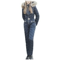 Tking Modne žene Zimska topla kapuljača debela tanka jakna dugačak kaput dugačak kaput - L