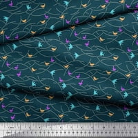 Soimoi Satin Silk tkanina ptica umjetnička ispis tkanina od dvorišta široka